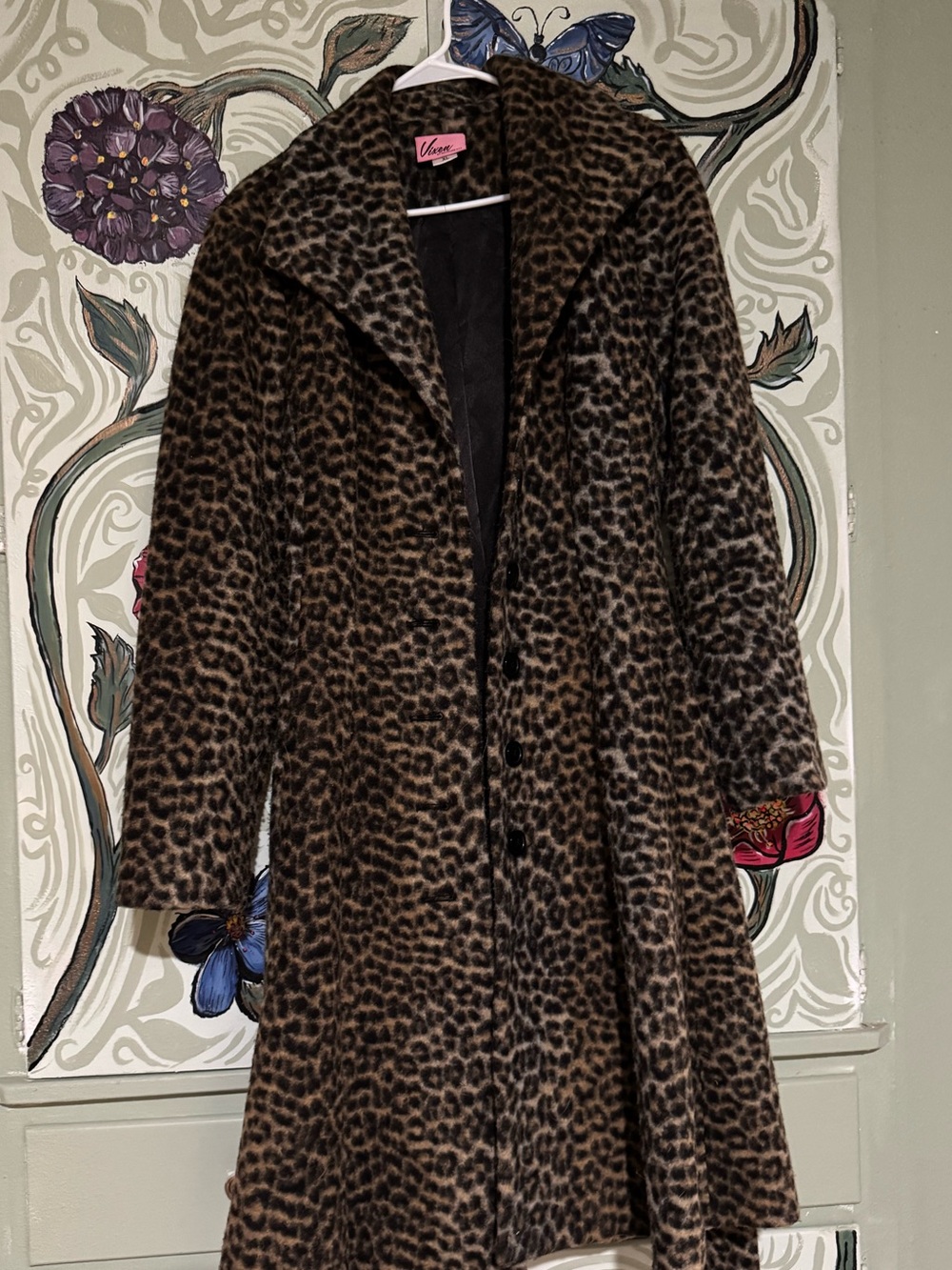 Vixen by Micheline Pitt Brown & Black Leopard-Print Trench Coat